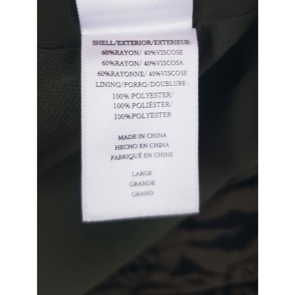 Rails Zana Animal Print Smocked Waist Mini Dress Olive Green Size Large - Picture 10 of 10